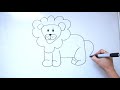 how to draw a lion jak narysować lwa рисуем льва dibujamos un león