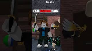 FAKE MURDER BODY 😨🤫 #roblox #mm2 #robloxshorts #murdermystery2 #robloxedit