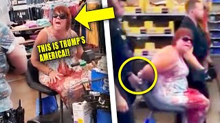 Trump Supporter ARRESTED as Walmart MENTAL COLLAPSE Caught On Video!