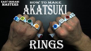 How to make Akatsuki rings from paper. Origami Akatsuki Ring.