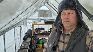 Chatting and cleaning the greenhouse.  #garden #gardening