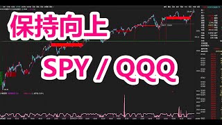 美股股市：#美股SPY标普、美股QQQ纳斯达克指数保持向上趋势！#美股标普 #SPY #QQQ