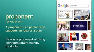 Proponent : C1 level english vocabulary lesson, www.LipLix.com