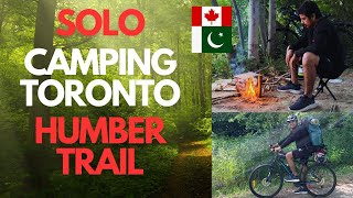 Solo Bushcraft Night Camping Toronto Humber River Trail | Ontario