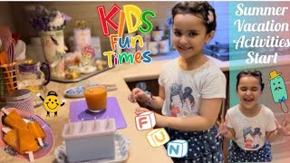 Summer Vacations Start ☺️ kids fun Time activities | popsicle Recipe 😜 by JS LifeStyle
