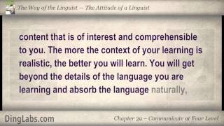 39: The Linguist by Steve Kaufmann - The Attitude of a Linguist - Communicate at Your Level