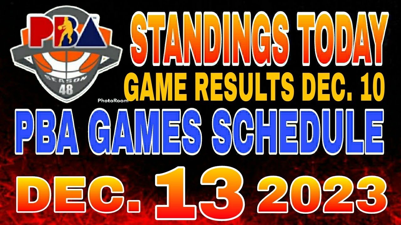 PBA Standings Today As Of December 10, 2023 | PBA Game Results | Pba ...