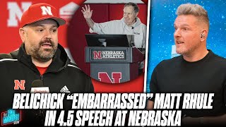 Bill Belichick "Embarrassed" Matt Rhule In 4.5 Hour Speech During College Football Tour | Pat McAfee