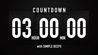3 Hours Countdown Timer Flip Clock ✔️