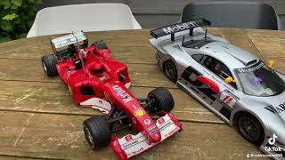 Best of both worlds ? Tamiya tgx mk1 / #kyosho  deagostini #mercedes #ferrari #tamiya #rc #rccar #fj