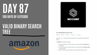 AMAZON INTERVIEW QUESTION | Validate Binary Search Tree (LeetCode problem 98)