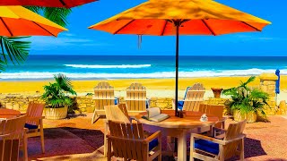 Hawaii Cafe Ambience ☕ Relaxing Bossa Nova Music & Ocean Wave Sounds for Work, Study, Relaxation
