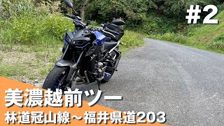 【ツーリング】美濃越前ツーリング #2  林道冠山線 〜 福井県道203【YAMAHA MT-09】