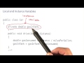 Local and Instance Variables, Part 1 - Intro to Java Programming