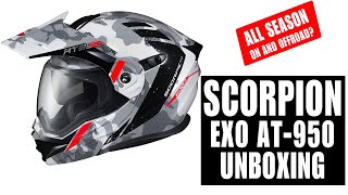 Scorpion EXO AT-950 dual sport helmet unboxing