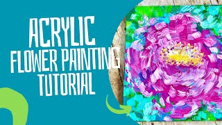 How to paint a simple abstract flower in acrylic! #easyart #acrylicpainting #howtopaintaflower