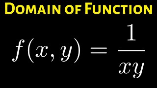 Domain of f(x, y) = 1/(xy)