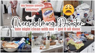 😵‍💫 DISASTER CLEAN WITH ME // late night home reset + refresh + busy mom life get it all done