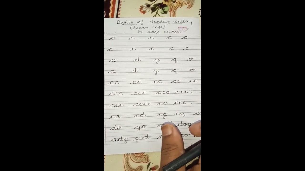 Lower Case Cursive Writing Youtube