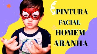 Como fazer Pintura de Rosto |Homem Aranha| #pinturafacial #homemaranha #makeupparty