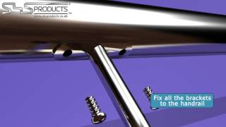 SHS Products - Stainless Steel Handrail Installation (3 holes Brackets)