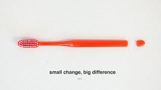 Save 64000KG plastic by making a toothbrush smaller