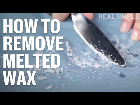 How do you remove dried wax?