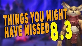 BfA 8.3 Things You Might Have Missed - PREPARE For Mechagon, Corrupted Gear \u0026 More | WoW Patch 8.3