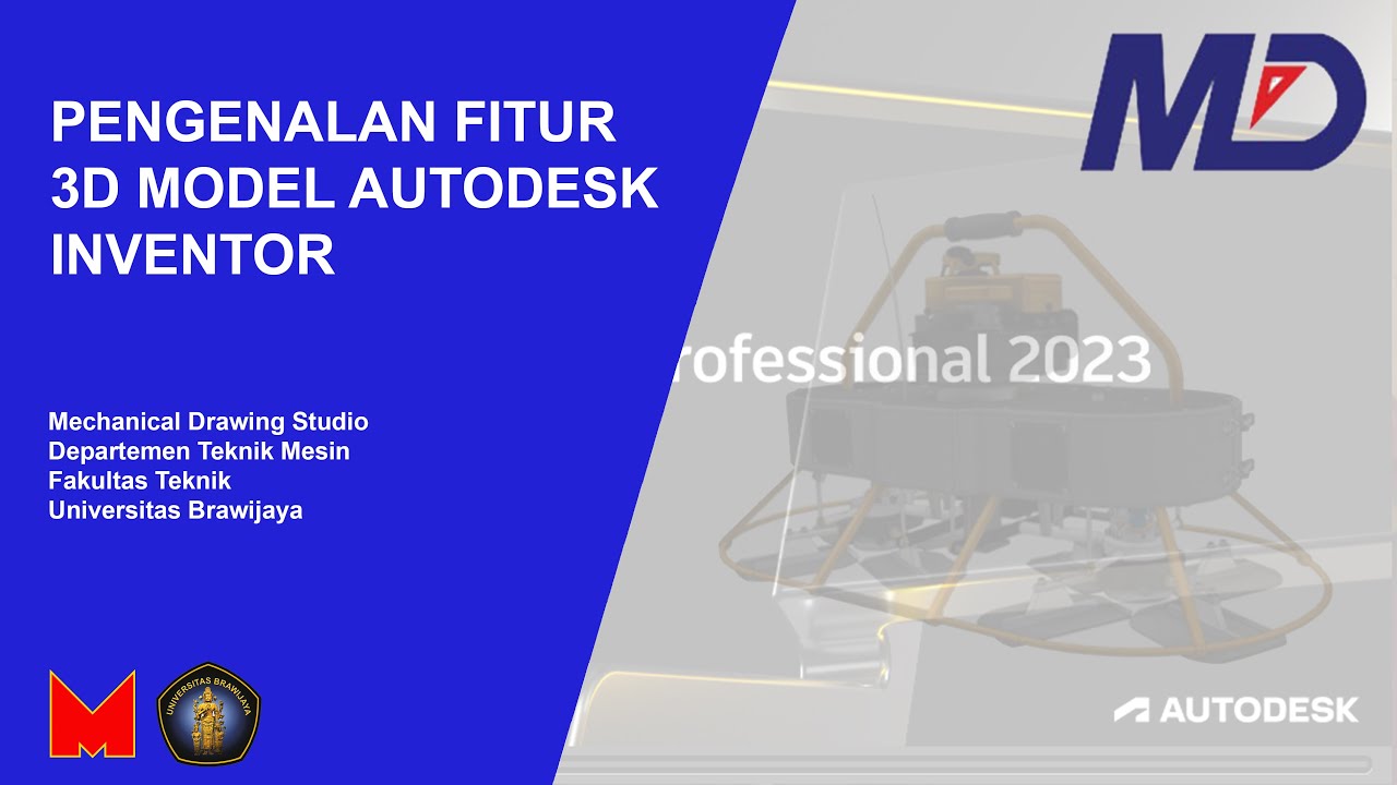 Tutorial Fitur 3d Model Autodesk Inventor Youtube