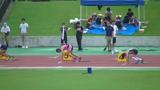 近江高校男子陸上競技部　県選　中村２００ｍ（準決勝）2018.7.8