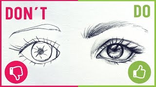 DO'S & DON'TS / How To Draw Realistic Eyes【Easy Drawing Tutorial】