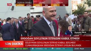 Cumhurbaşkanı Erdoğan, Süleyman Soylu'nun istifasını kabul etmedi