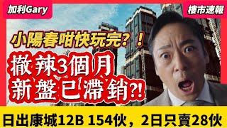 【樓市速報】政府撤走樓市辣招之後，一手樓盤已經開始滯銷？｜將軍澳日出康城12B期會德豐Park Seasons推154伙，2日賣出28伙，究竟問題何在？｜長實洪水橋LYOS追差價，結果28伙只賣出6伙