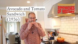 Avocado and Tomato Sandwich (1936) on Sandwiches of History⁣