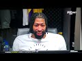 anthony davis locker room interview and highlights with 29pts 16reb 4blocks and 5reb