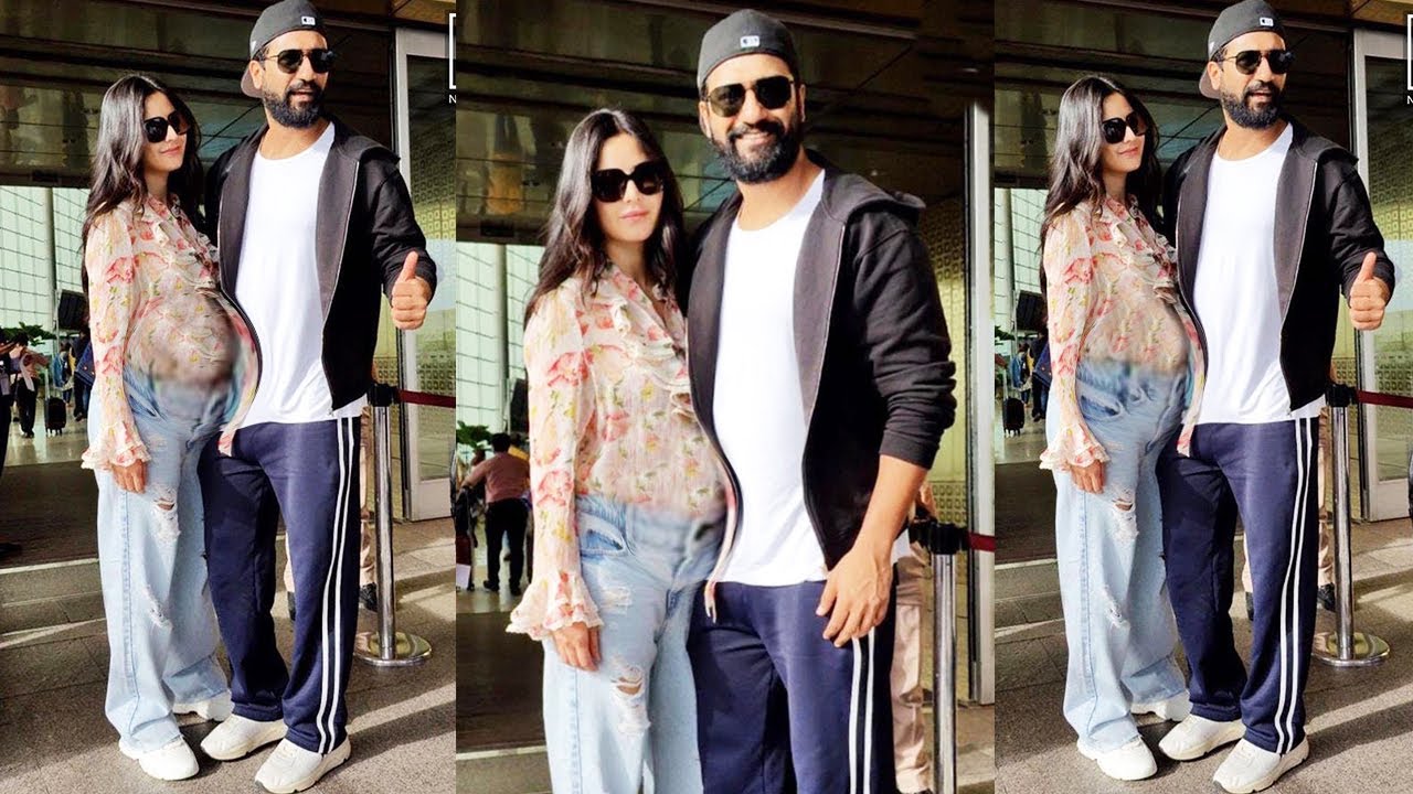 Pregnant Katrina Kaif Hiding Her Baby Bump With Vicky Kaushal At The ...