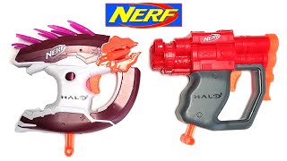 2 NEW NERF HALO BLASTERS - Needler and SPNKr Rocket Launcher!