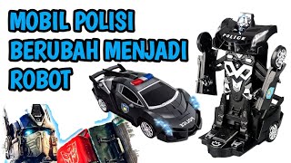 MOBIL POLISI BISA JADI ROBOT‼️#mobilmainan #mobilpolisi #mainananak