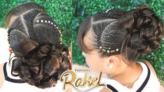 Recogido Pará Fiestas Con Trenza Y lazo Fácil/ Graduación/ Peinados Rakel