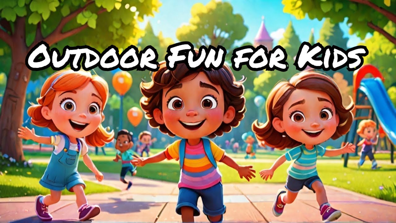 Let S Play Outside Fun Kids Song About Friends Outdoor Play Youtube