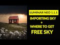 LUMINAR NEO. How to import sky