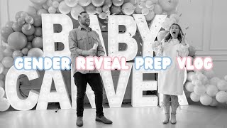 GENDER REVEAL PREP VLOG | getting ready for our gender reveal party, treats, hauls, DIY, + more  🩵 🎀