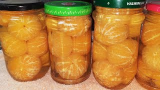 Tangerine orange canning without preservatives for a year without freezer