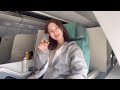 허연댕 vlog 파리출장 브이로그 비지니스석 후기 14시간비행 먹고먹는 살찌는 비행✈️