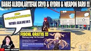 Event FISCHL GRATIS - Bahas ALBEDO,Artefak Cryo & Hydro !!! Genshin Impact