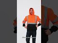 protectx orange pullover high visibility hoodie safety reflective sweatshirt with large pockets