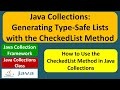 Java Collections: Generating Type-Safe Lists with the CheckedList Method | Java Collection Framework