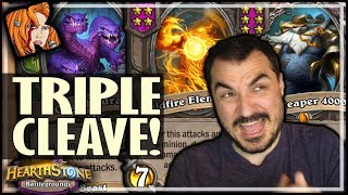 TRIPLE CLEAVE MENAGERIE?! - Hearthstone Battlegrounds