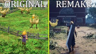 Final Fantasy VII Rebirth Remake vs Original Cutscenes Early Graphics Comparison