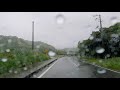 rainy day driving roadside st. furari tomiyama to sakuma dam minamiboso to kyonan chiba japan 4k